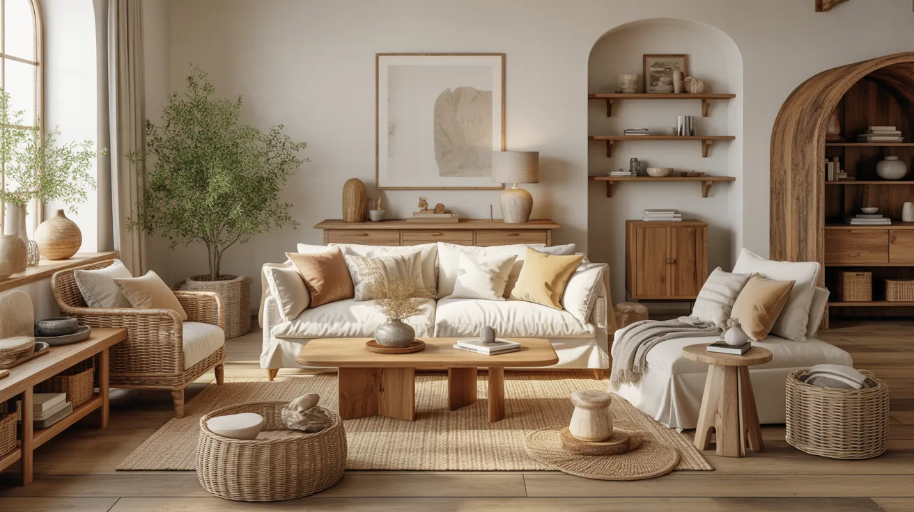 cozy earthy living room