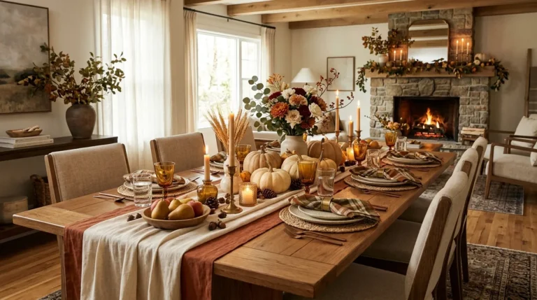 fall dining table decor