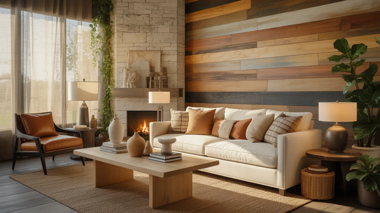 modern rustic living room