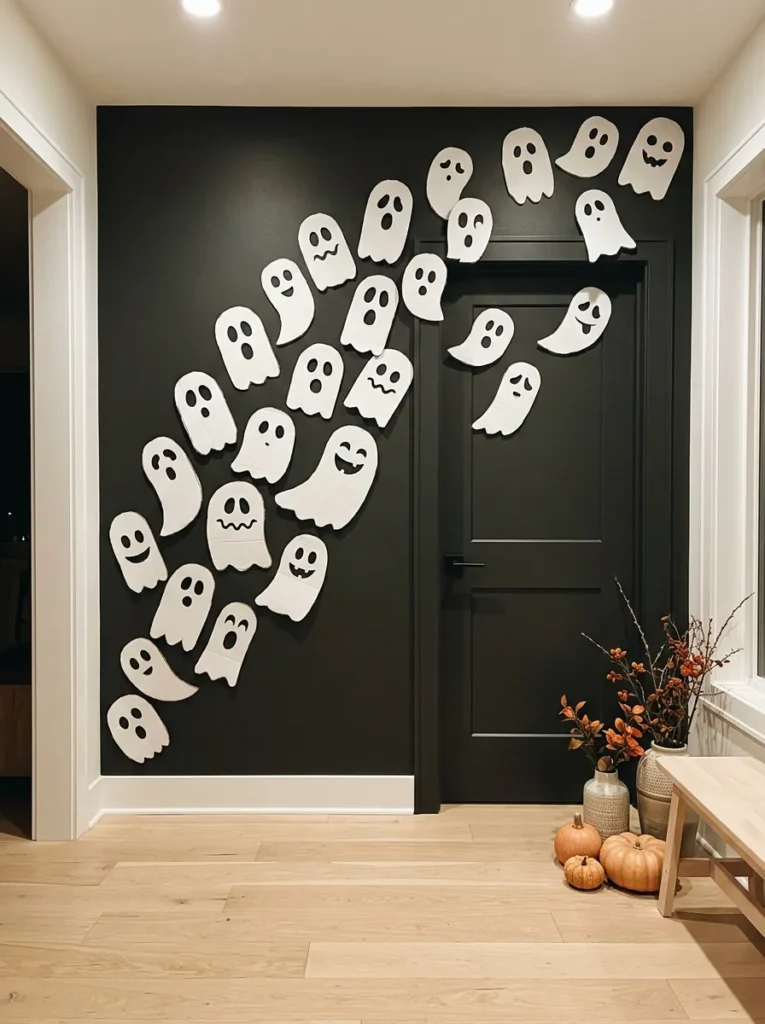 Cardboard Ghost Faces