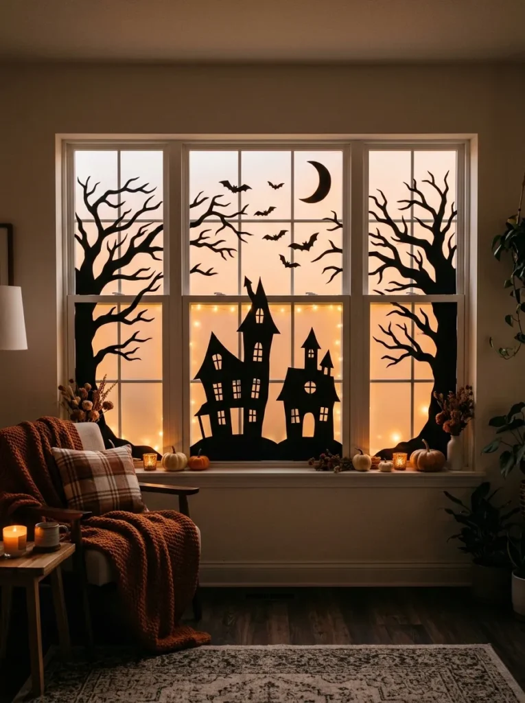 Cardboard Haunted Windows