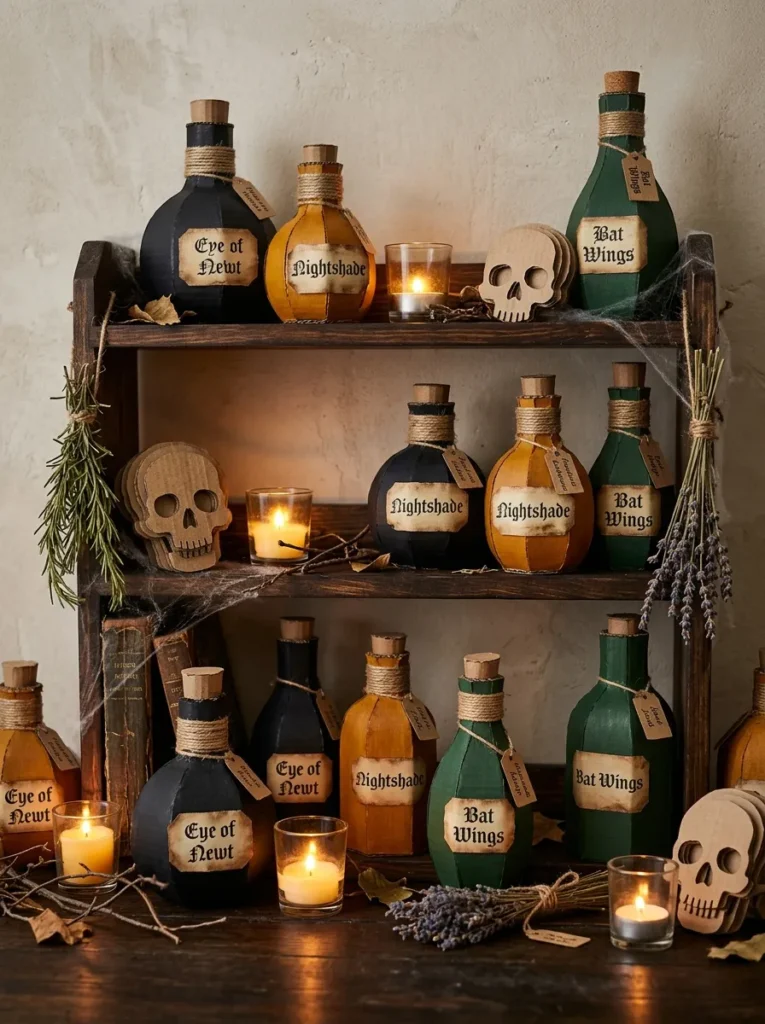 Cardboard Potion Shelf