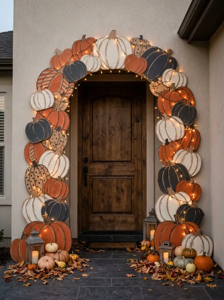 Cardboard Pumpkin Arch