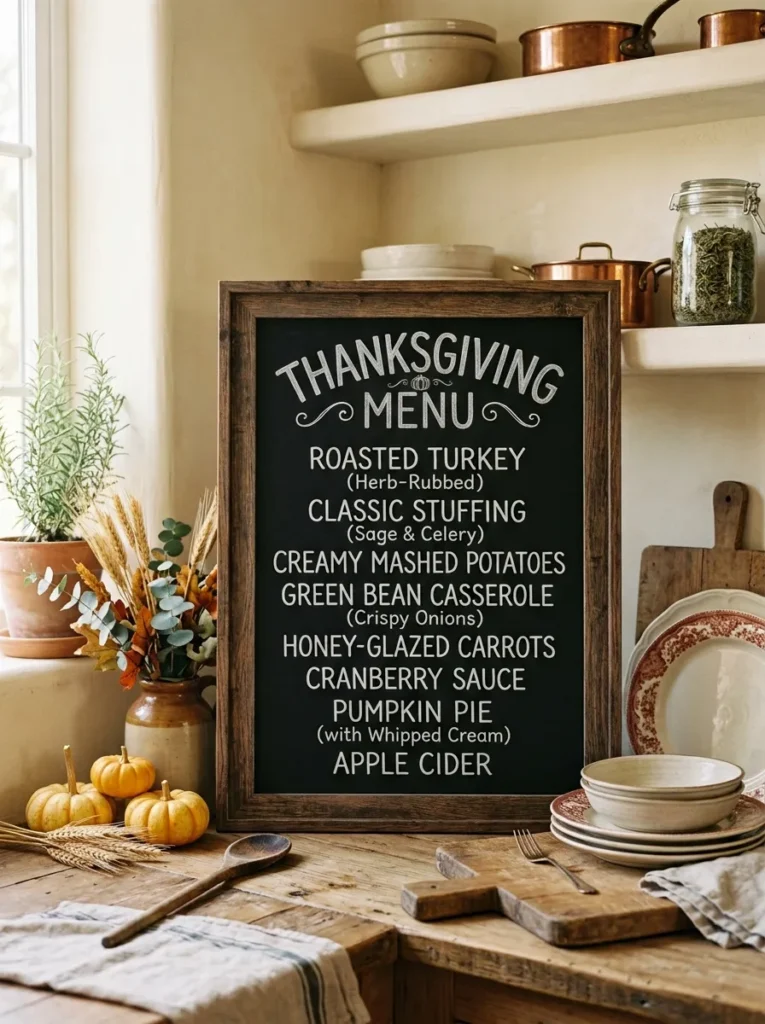 Harvest Menu Display