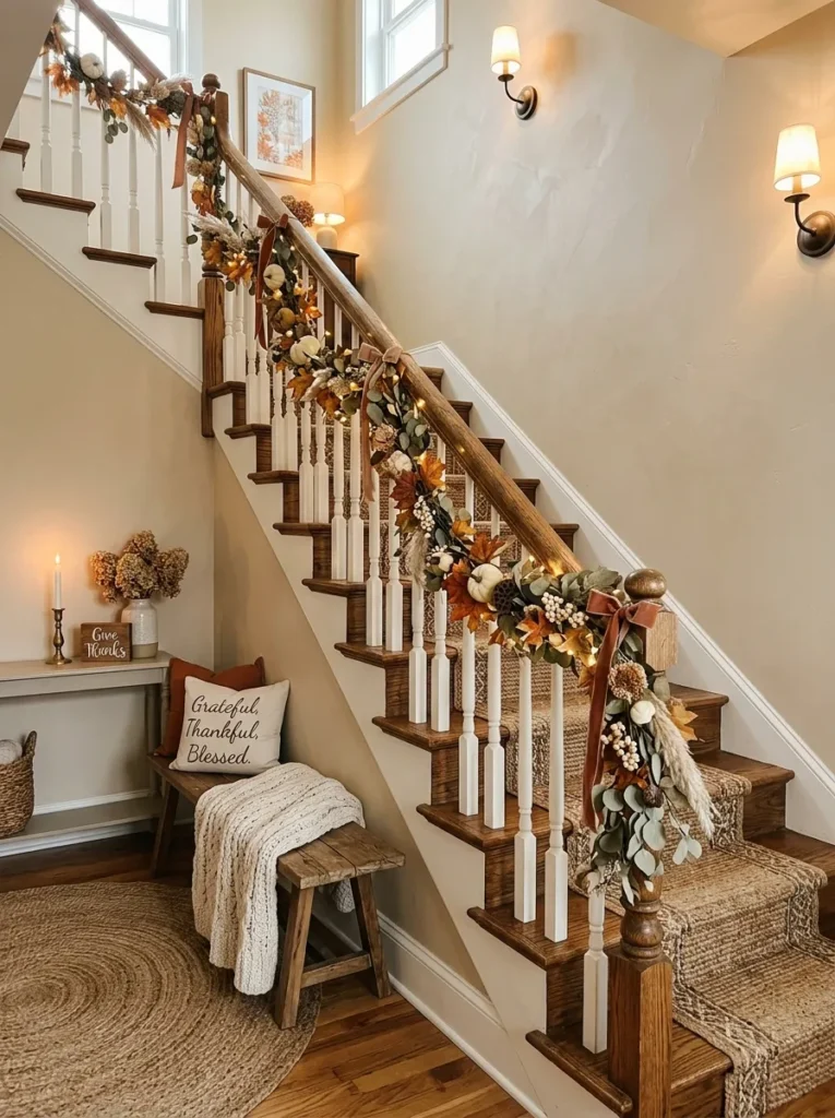 Seasonal Staircase Decor