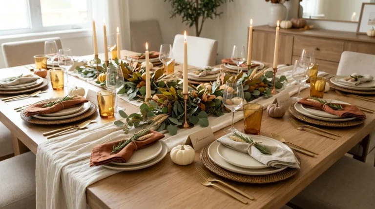 thanksgiving dinner table setting